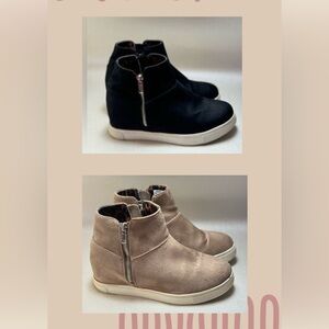 Steve Madden Jwanda Wedge Sneaker | 2 pair | Girls | Black and Tan | Size 5